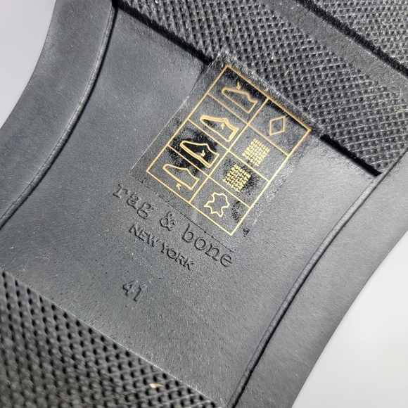 Rag & Bone Moto Rain Boots Rubber Wellies Black Waterproof Womens 41 NWOT NEW - Picture 13 of 13